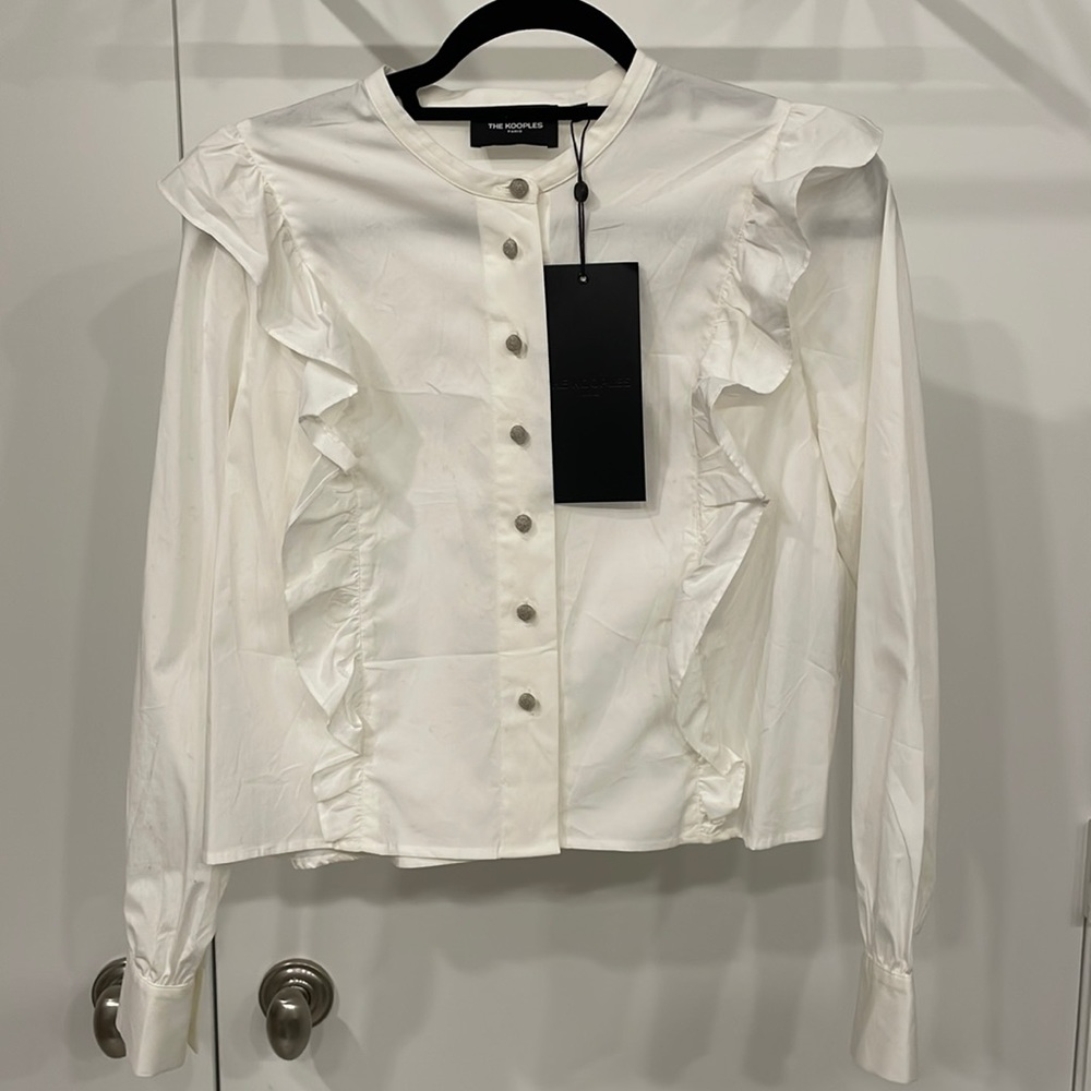Kooples ruffled blouse, size 3